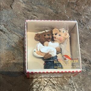 NIB Kurt Adler Teddy Bear Figurine bride&groom ornament